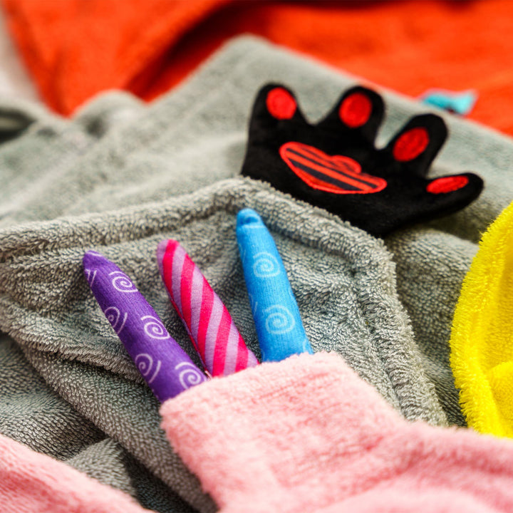 ZOOCCHINI - Serviette de bain à capuche en peluche éponge pour enfants 2 ans et plus