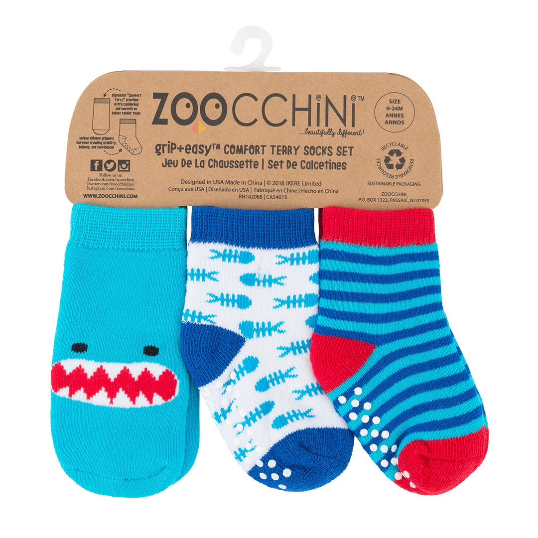 ZOOCCHINI - 3pair Comfort Terry Socks  0-24M